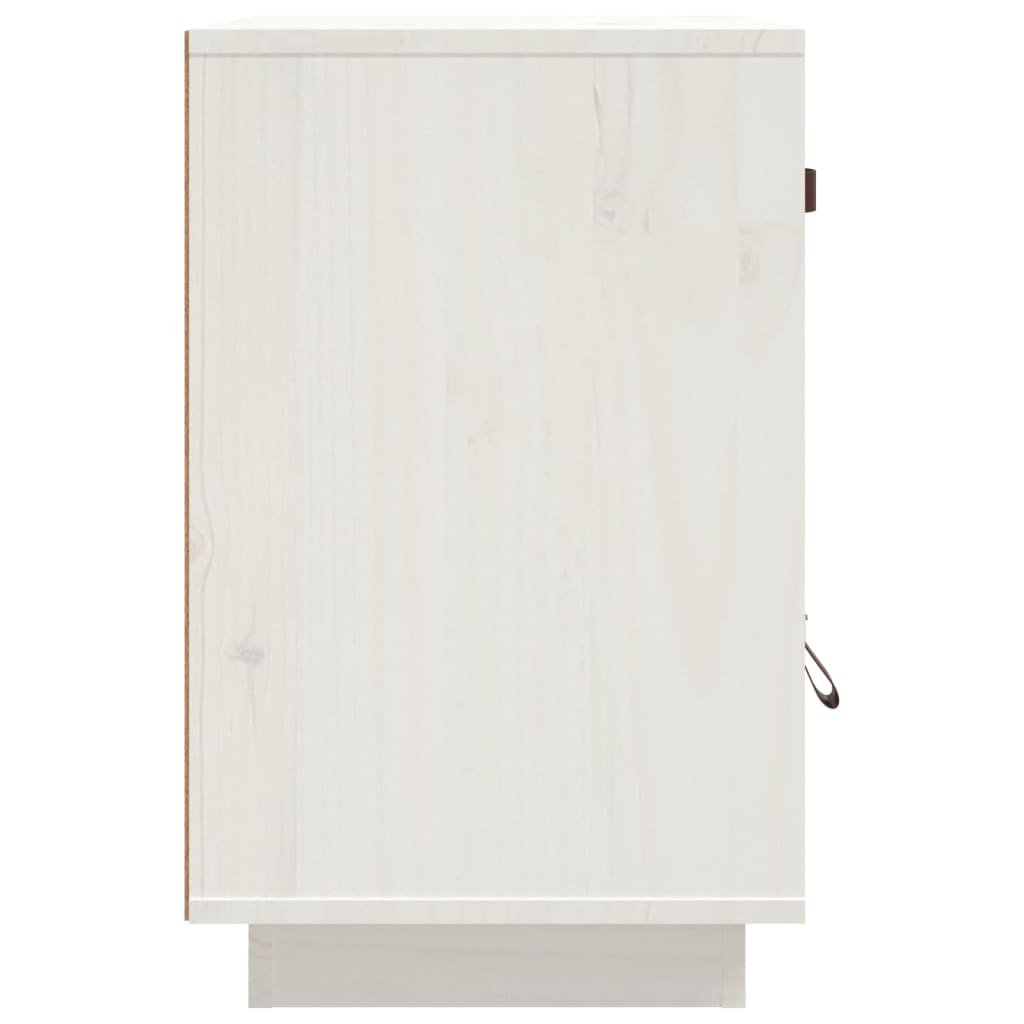 Nattbord 2 stk hvit 40x34x55 cm heltre furu