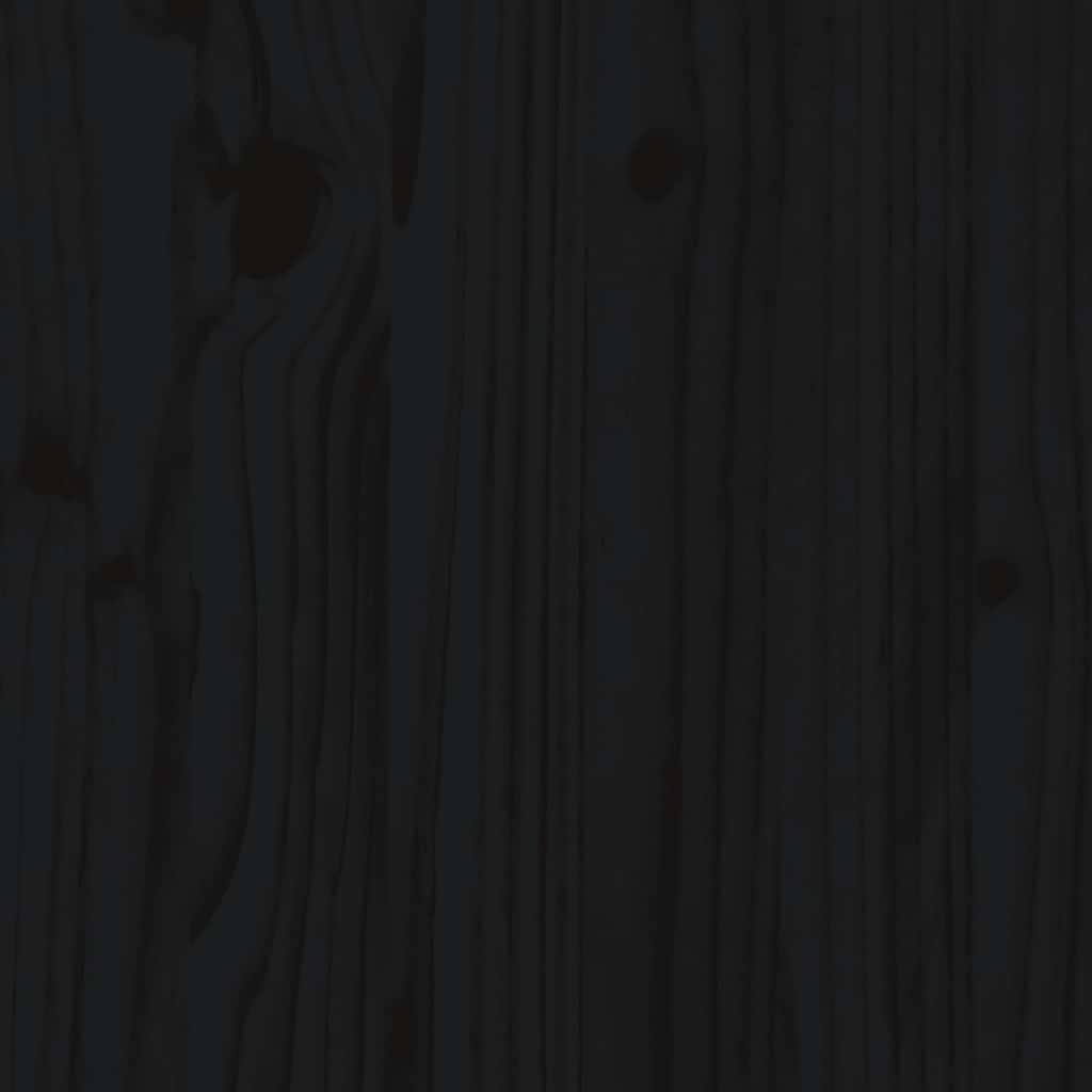 Nattbord svart 40x34x55 heltre furu