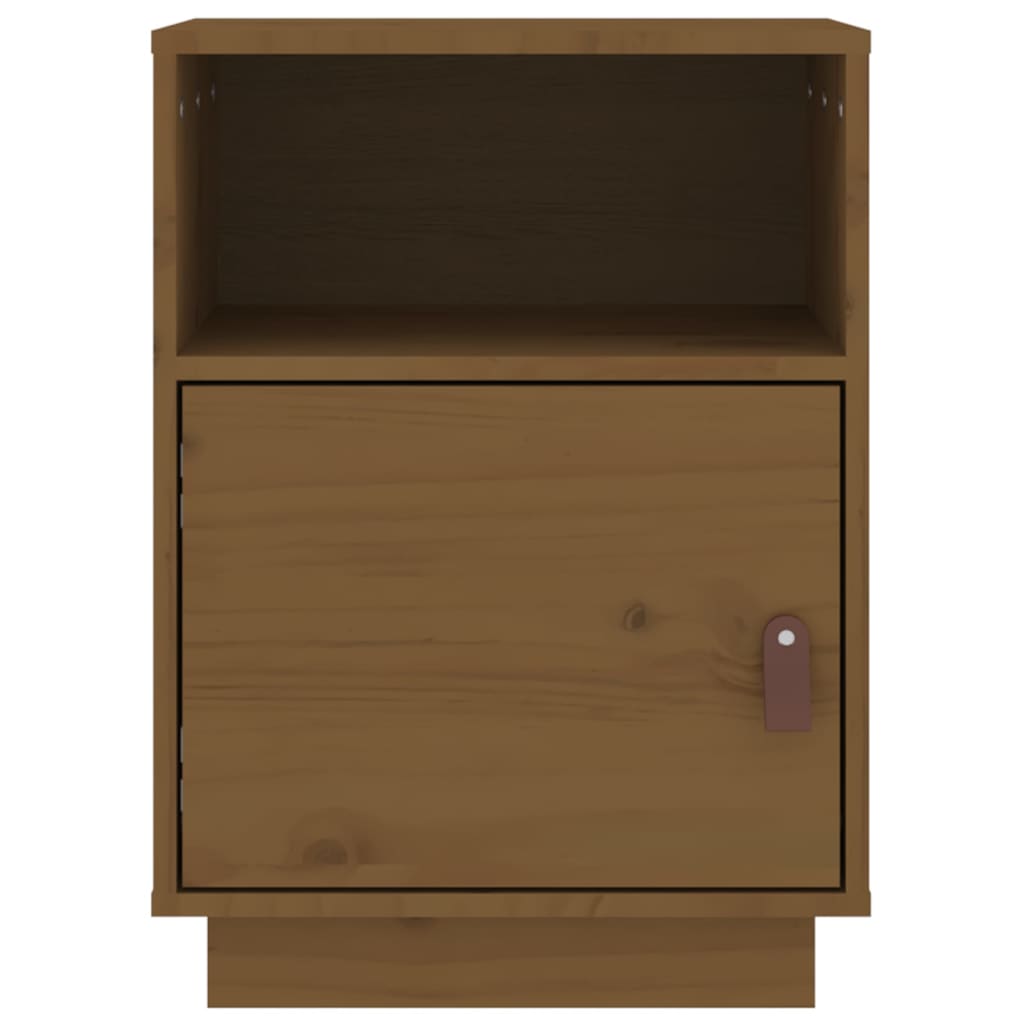 Nattbord 2 stk honningbrun 40x34x55 cm heltre furu