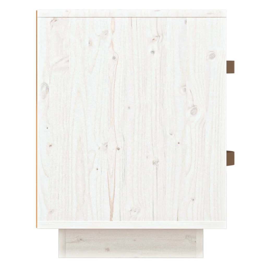 Nattbord 2 stk hvit 40x34x45 cm heltre furu