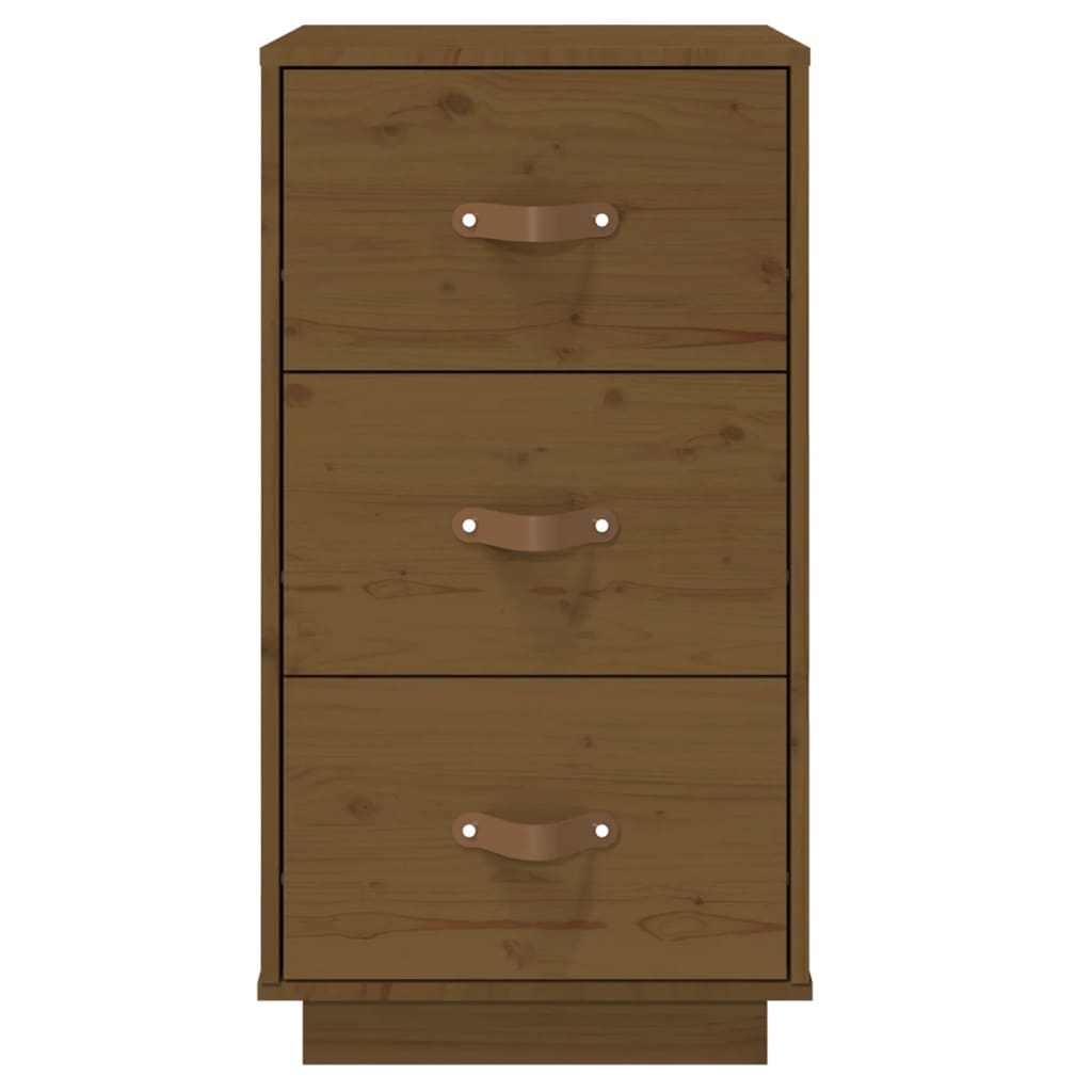 Nattbord 2 stk honningbrun 40x40x75 cm heltre furu