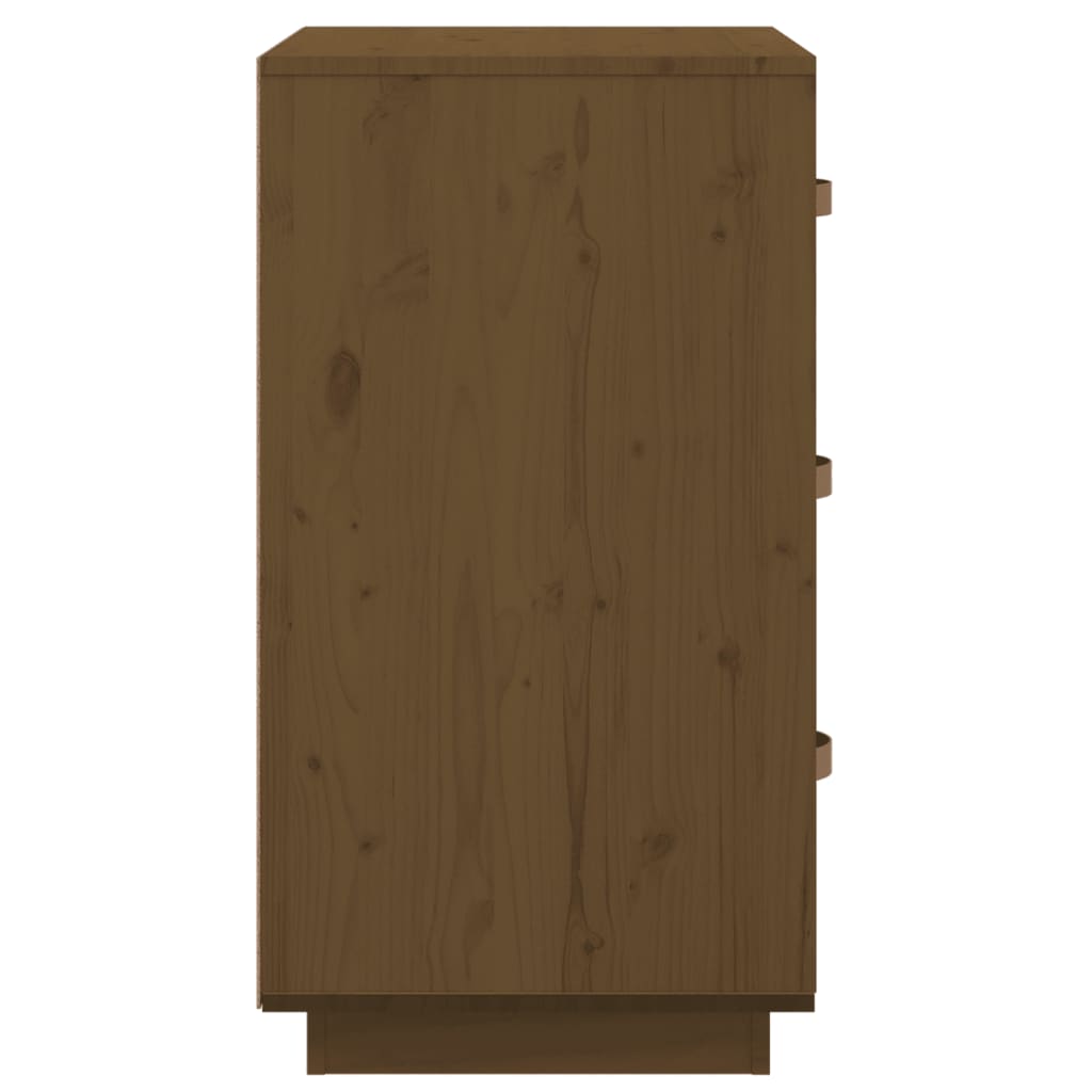 Nattbord 2 stk honningbrun 40x40x75 cm heltre furu