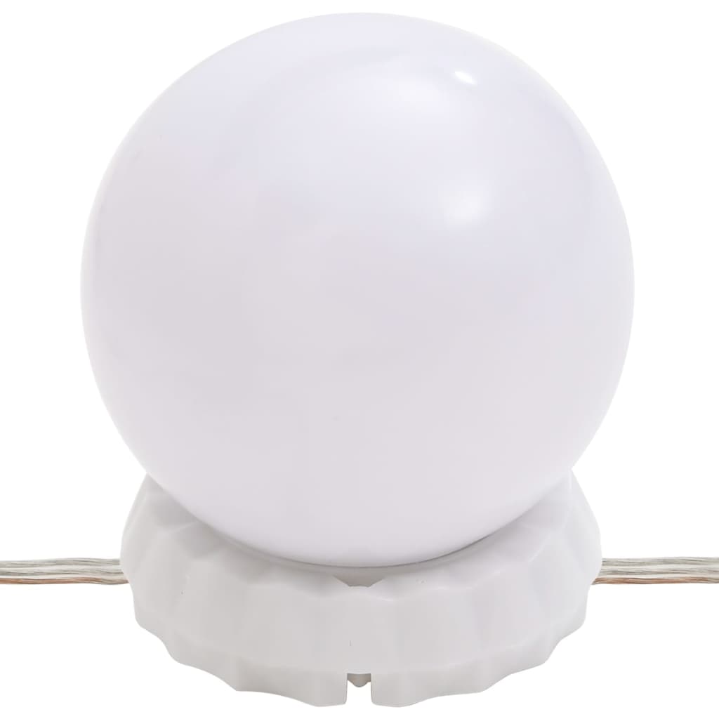 Sminkebord med LED 95x50x133,5 cm heltre furu
