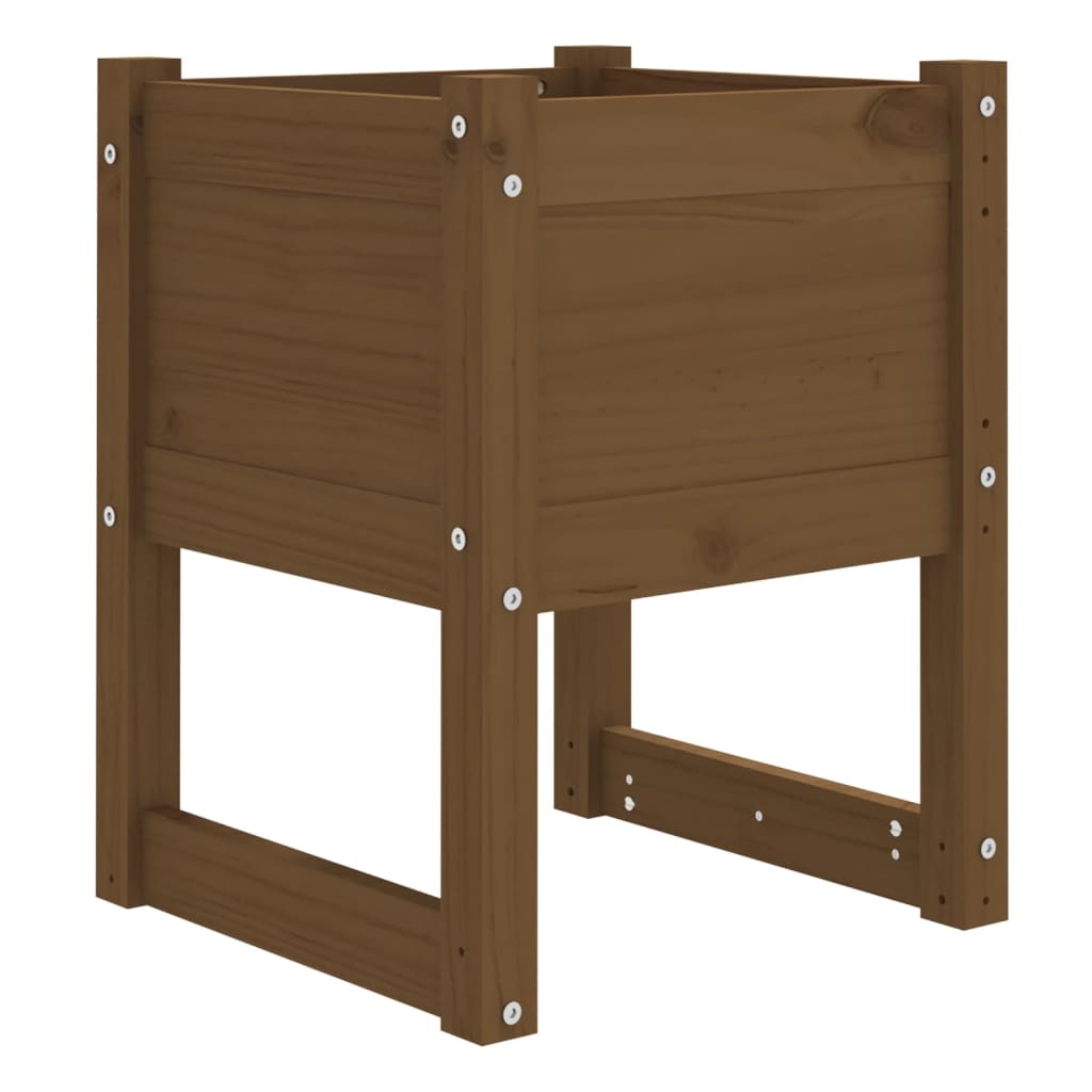 Plantekasser 2 stk honningbrun 40x40x52,5 cm heltre furu