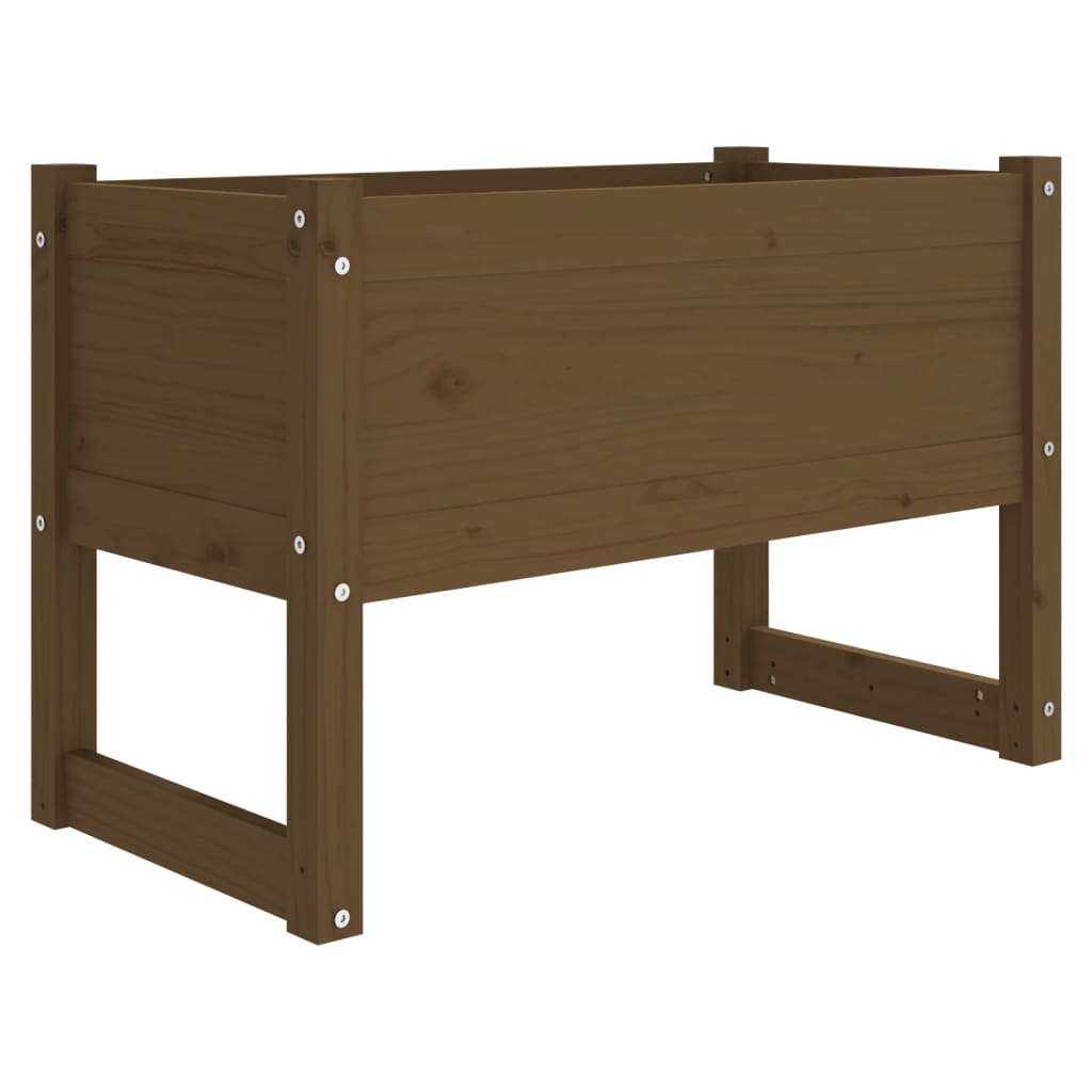 Plantekasse honningbrun 78x40x52 cm heltre furu