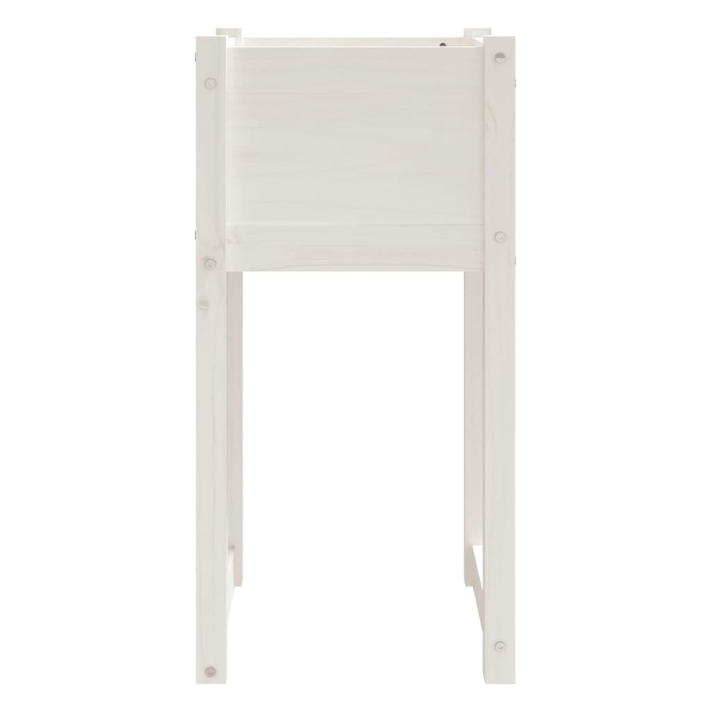 Plantekasser 2 stk hvit 40x40x81 cm heltre furu