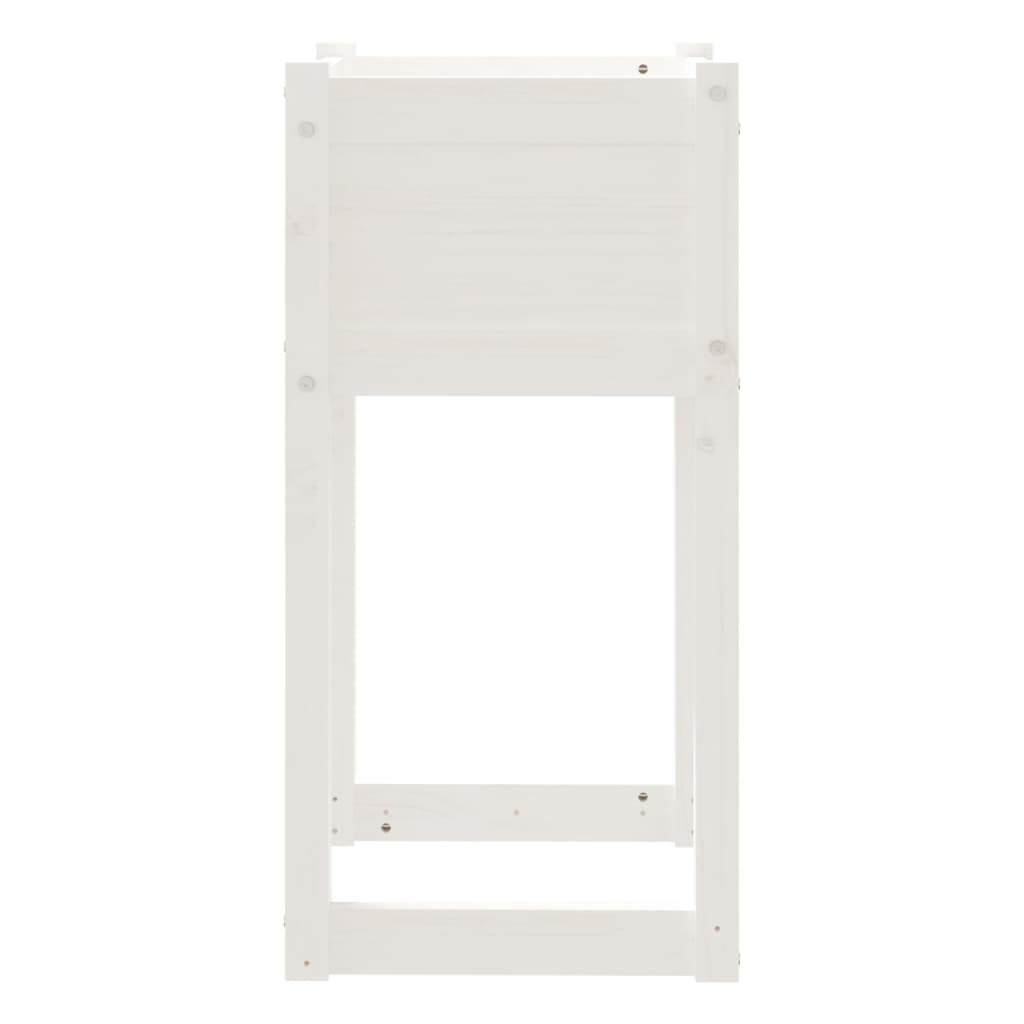 Plantekasser 2 stk hvit 40x40x81 cm heltre furu