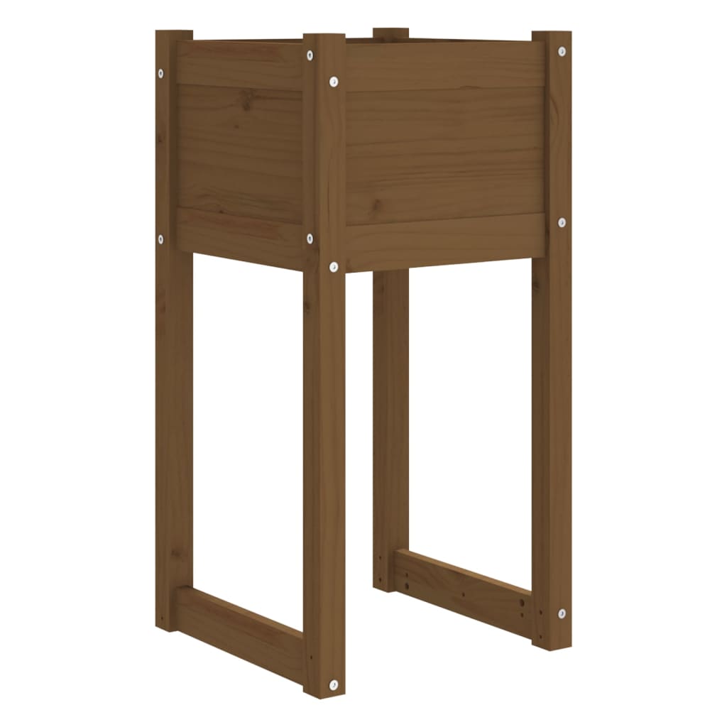 Plantekasse honningbrun 40x40x81 cm heltre furu
