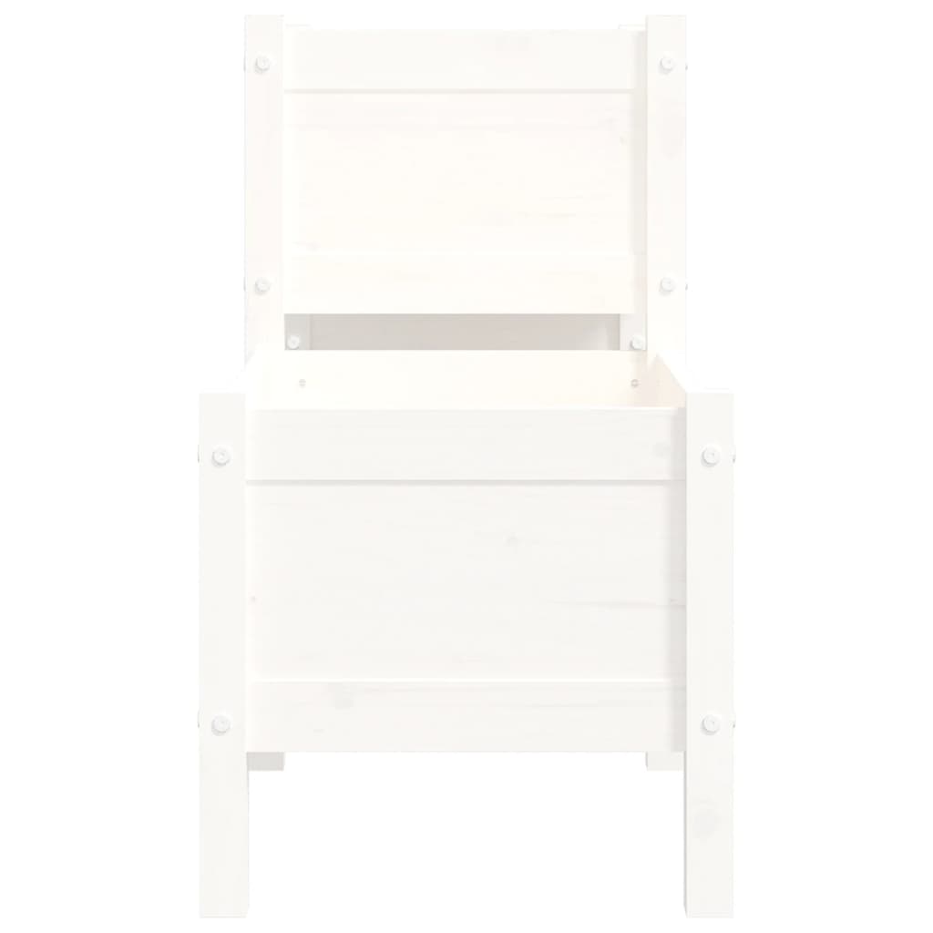 Plantekasse hvit 178,5x44x75 cm heltre furu