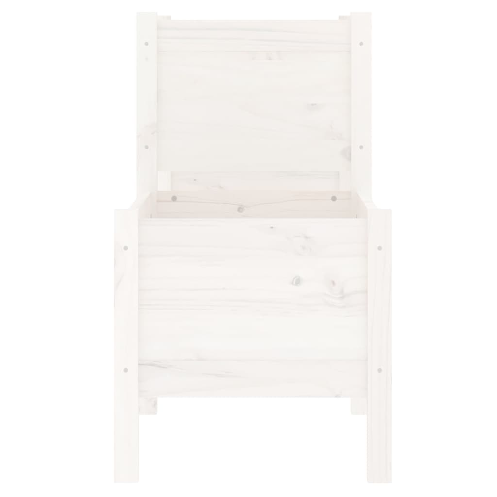 Plantekasse hvit 245,5x44x75 cm heltre furu