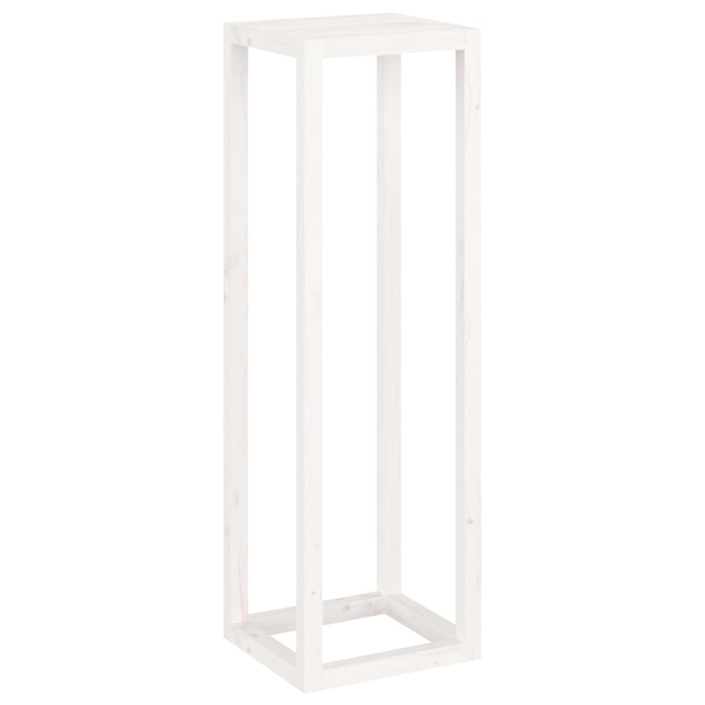 Plantestativer 3 stk hvit heltre furu