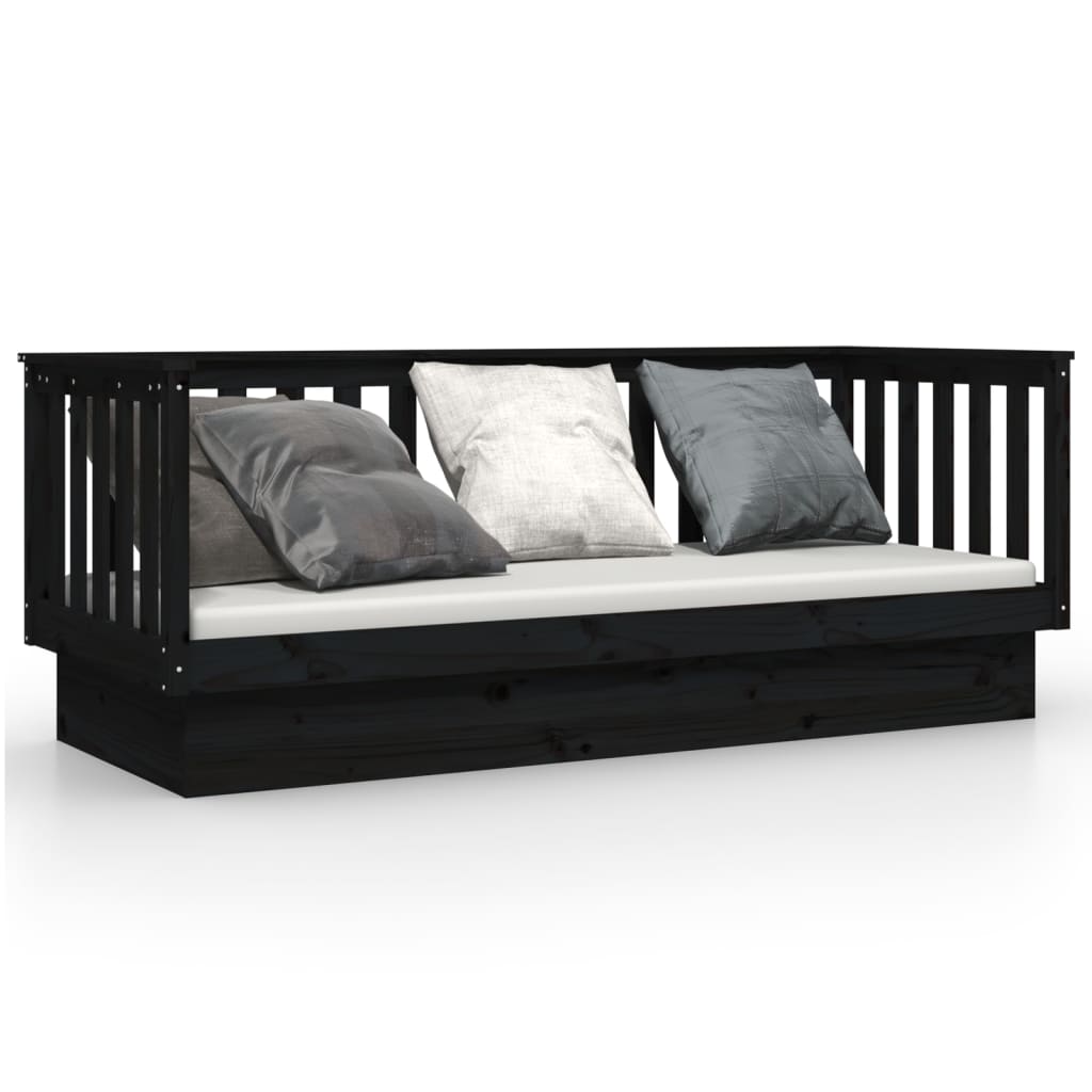 Dagseng svart 75x190 cm heltre furu