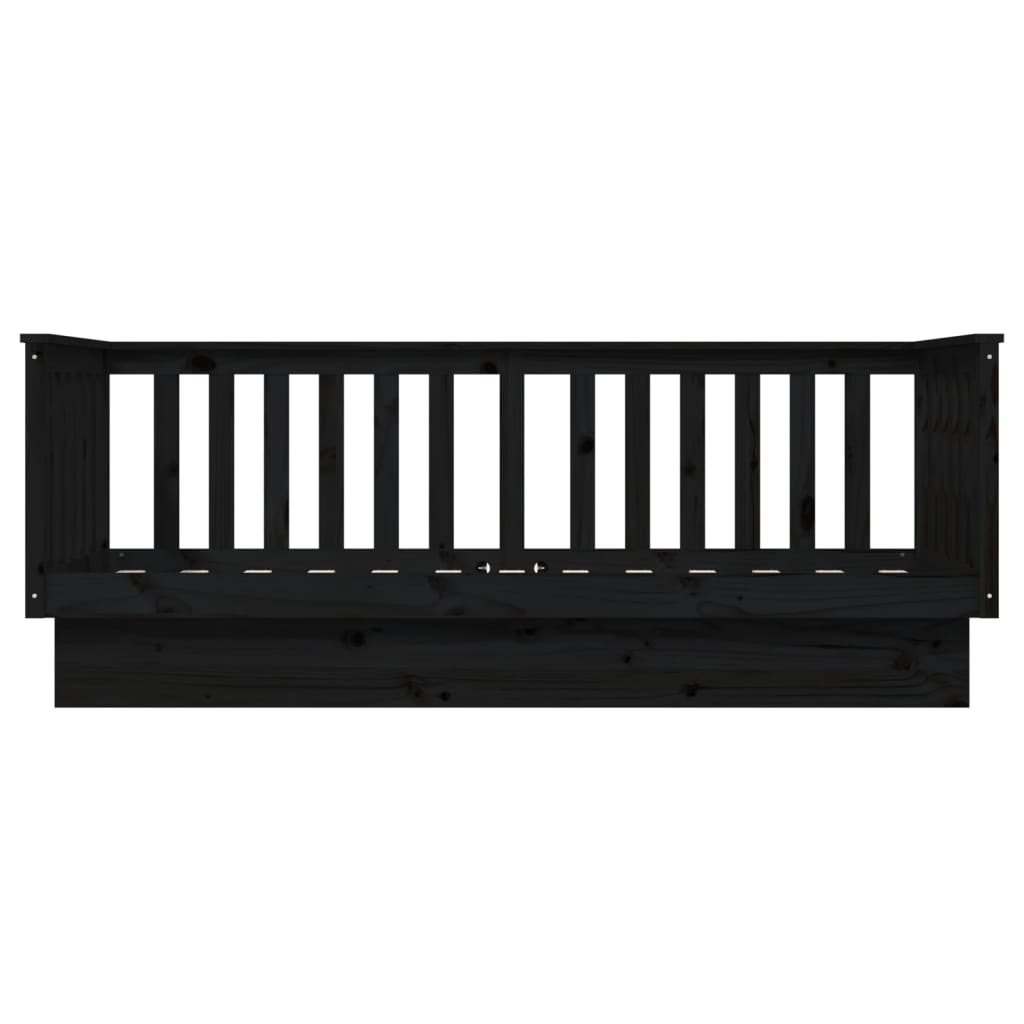 Dagseng svart 75x190 cm heltre furu
