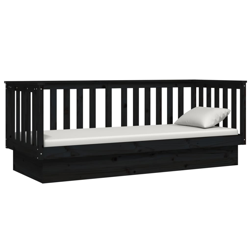 Dagseng svart 90x190 cm heltre furu
