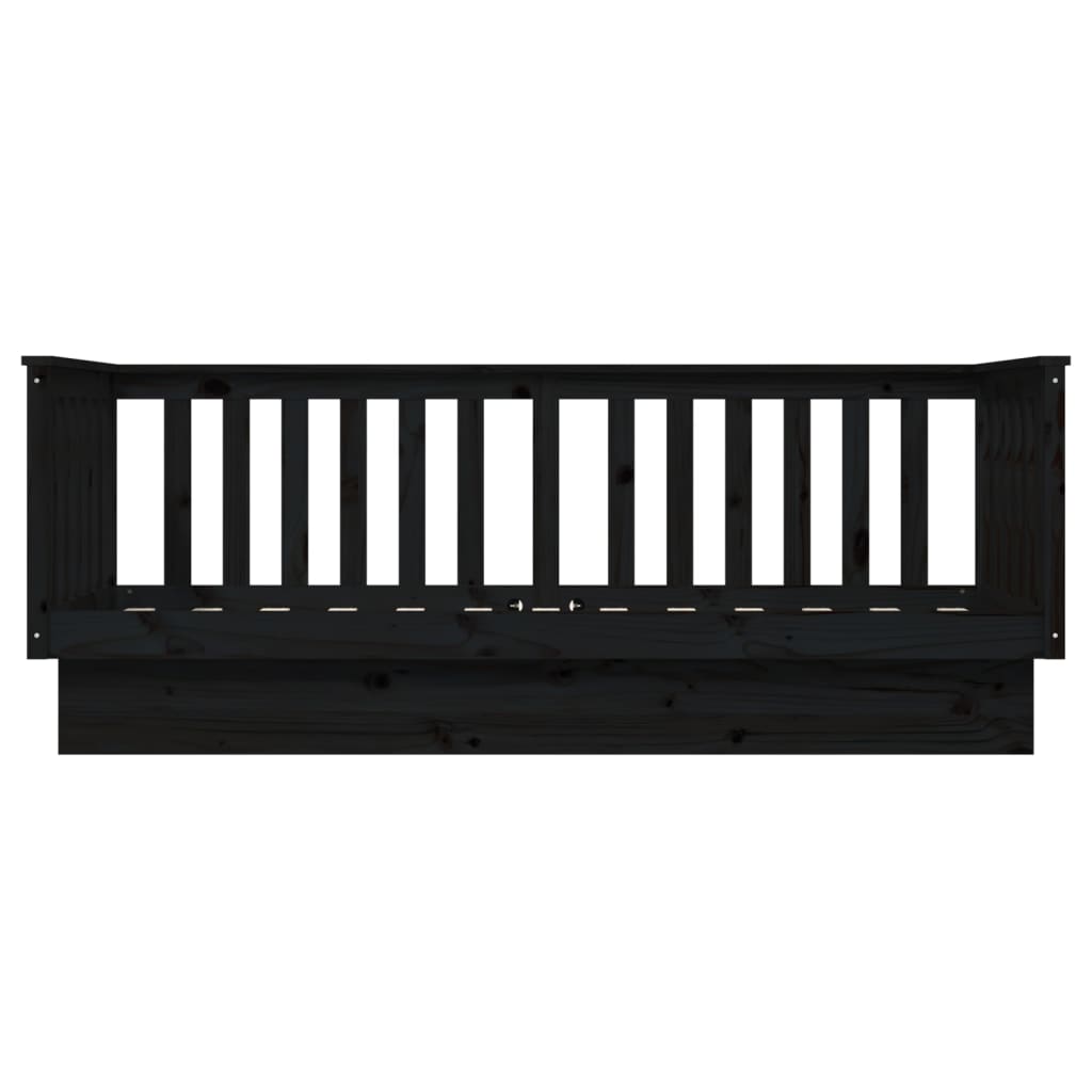 Dagseng svart 90x190 cm heltre furu