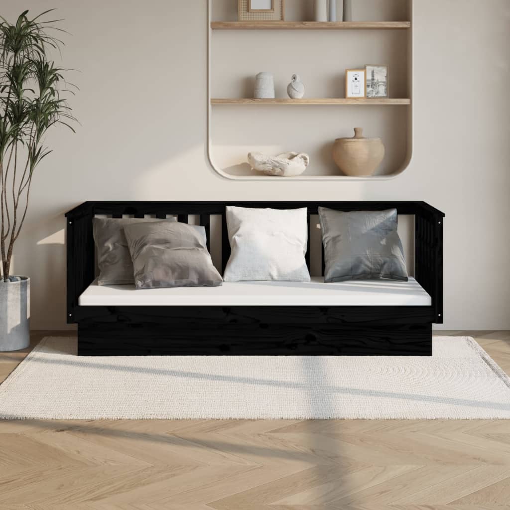 Dagseng svart 90x190 cm heltre furu