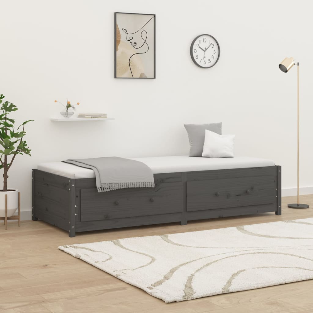 Dagseng grå 90x200 cm heltre furu