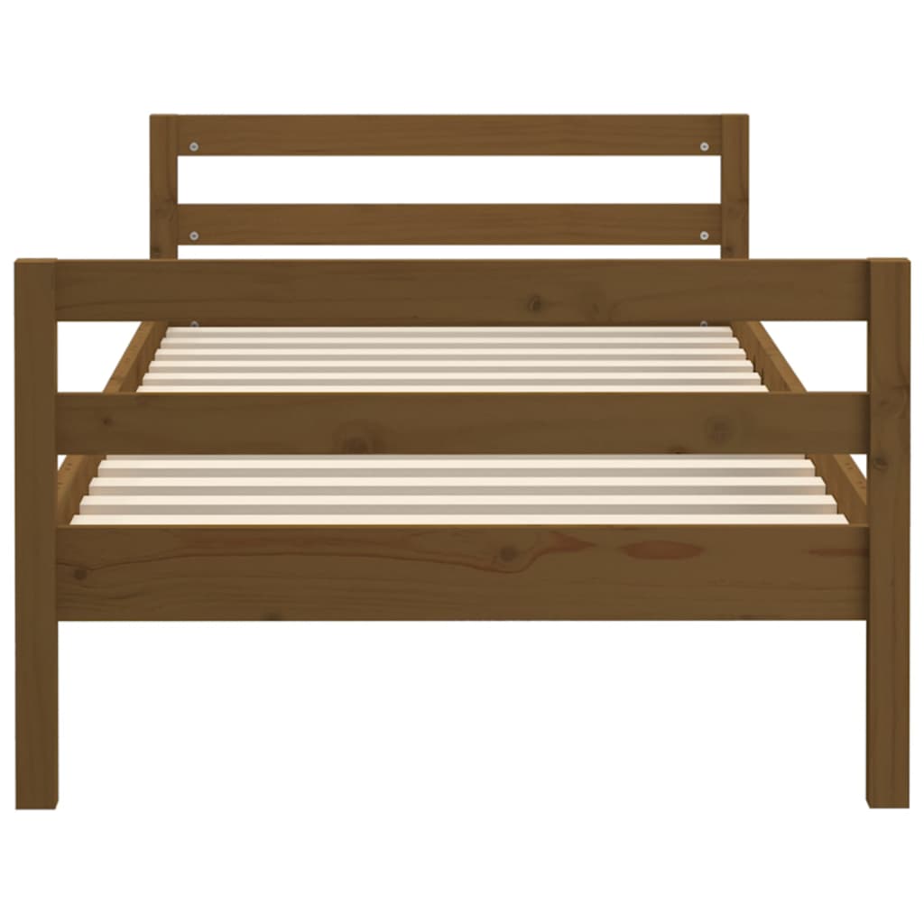 Sengeramme honningbrun 90x200 cm heltre furu