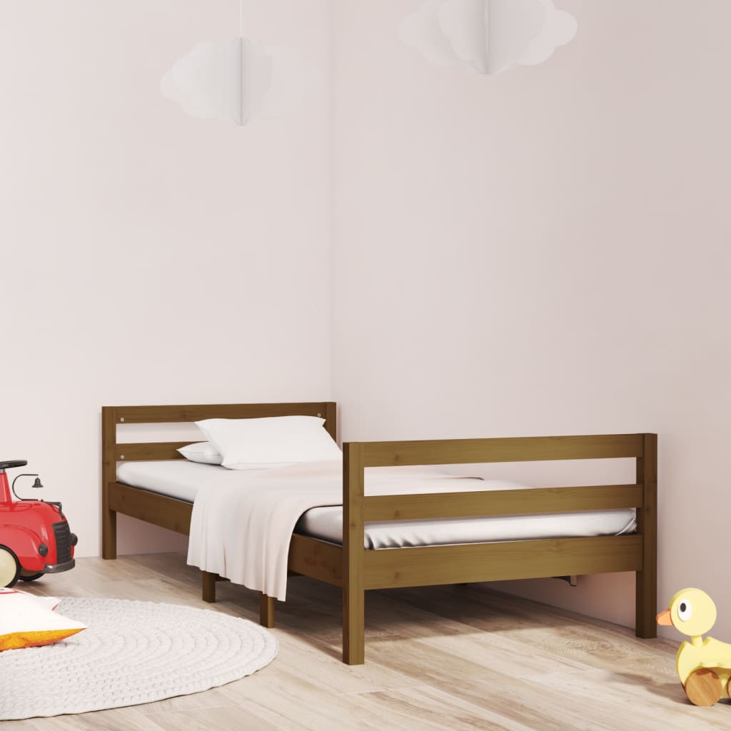 Sengeramme honningbrun 90x200 cm heltre furu
