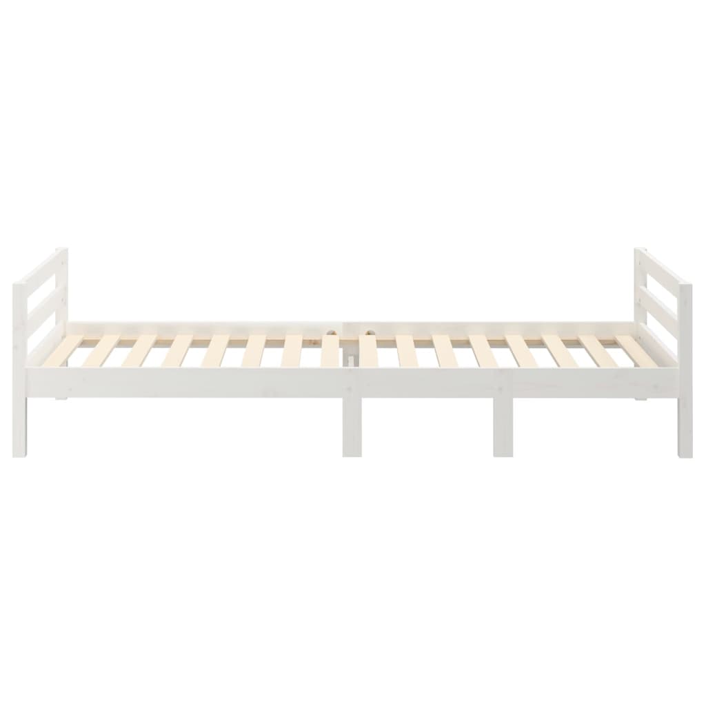 Sengeramme hvit 75x190 cm heltre furu