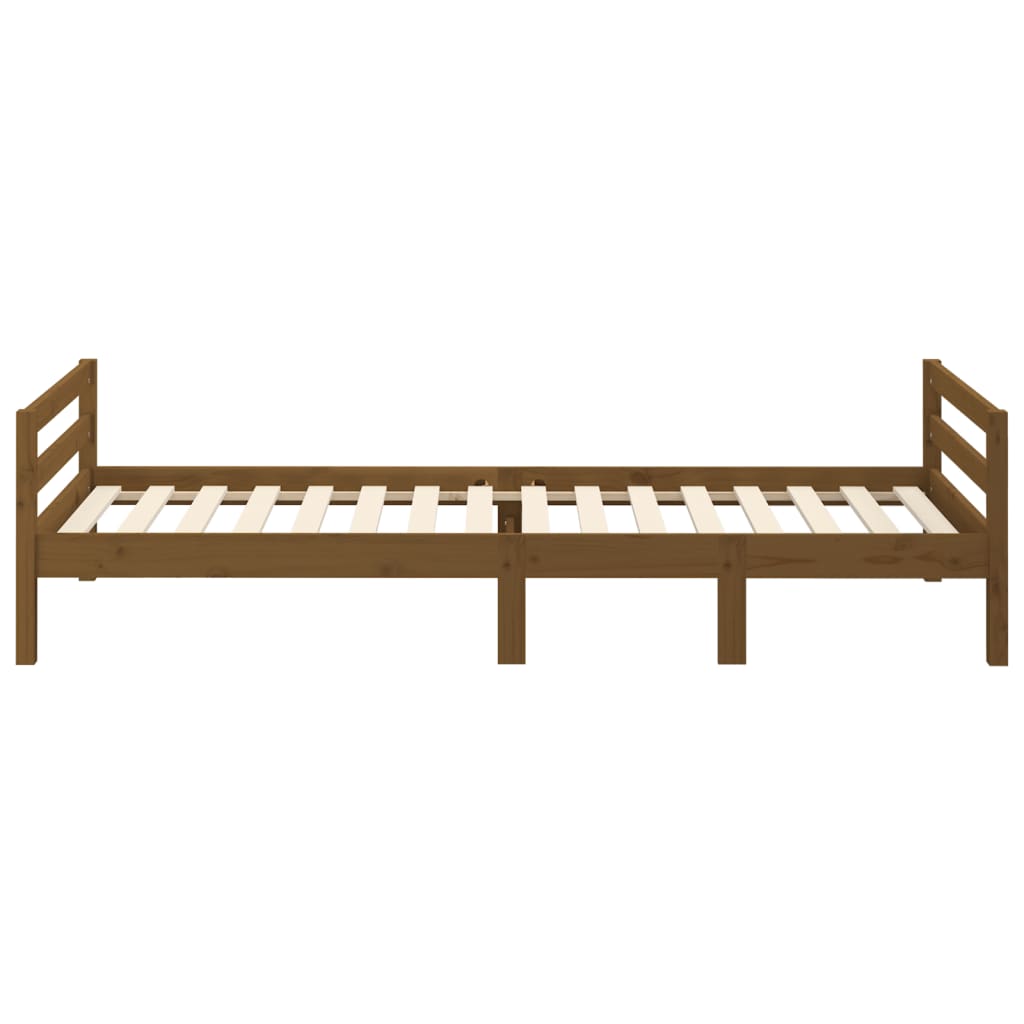 Sengeramme honningbrun 75x190 cm heltre furu