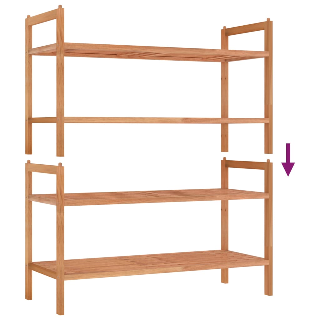 Skohyller 2 stk 69x27x41 cm heltre valnøtt