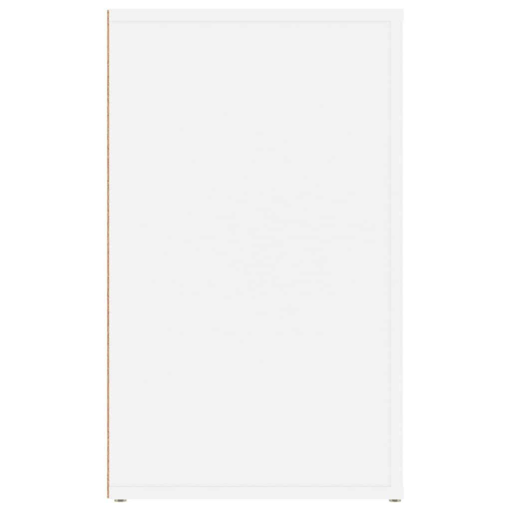 Nattbord hvit 50x36x60 cm konstruert tre