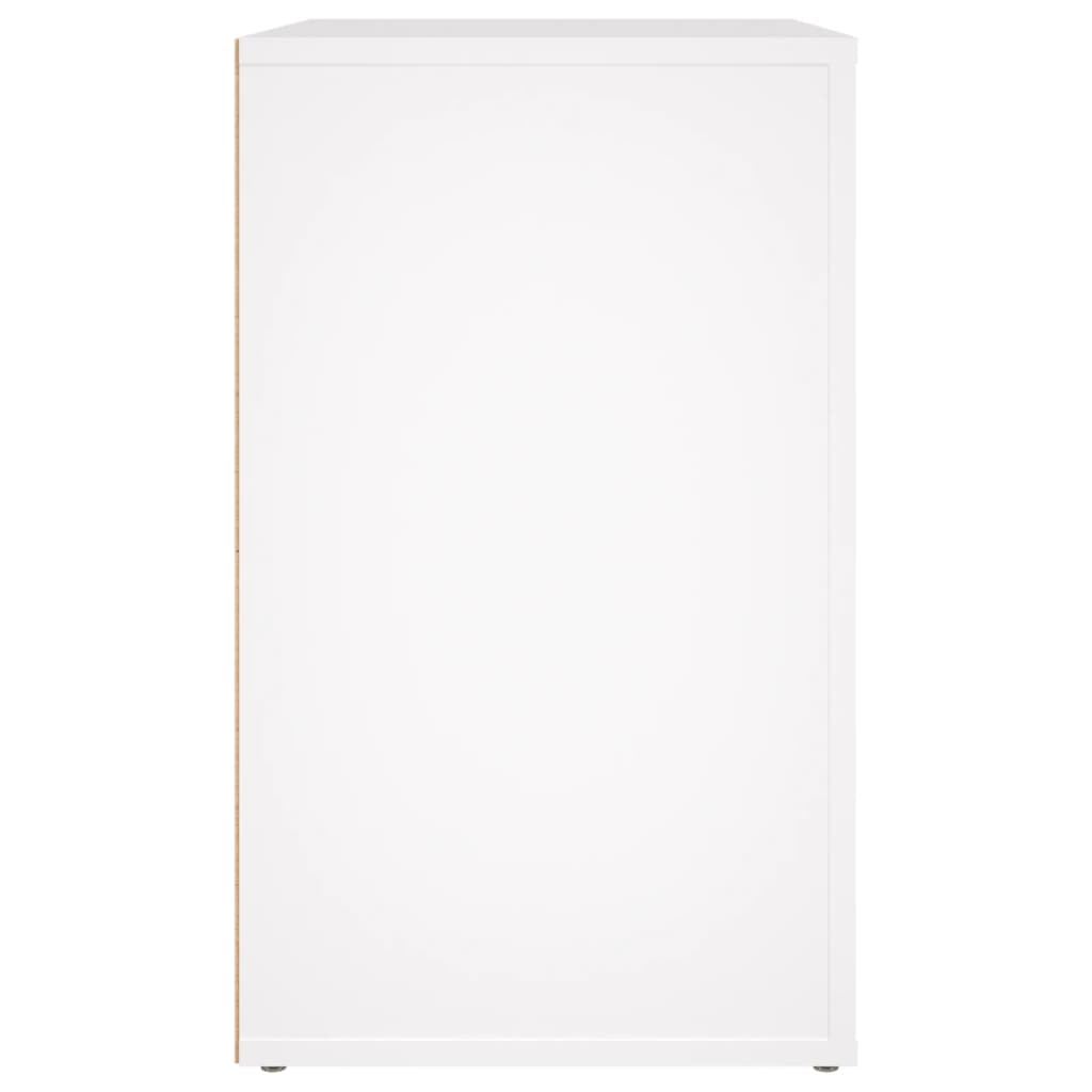 Nattbord hvit 50x36x60 cm konstruert tre