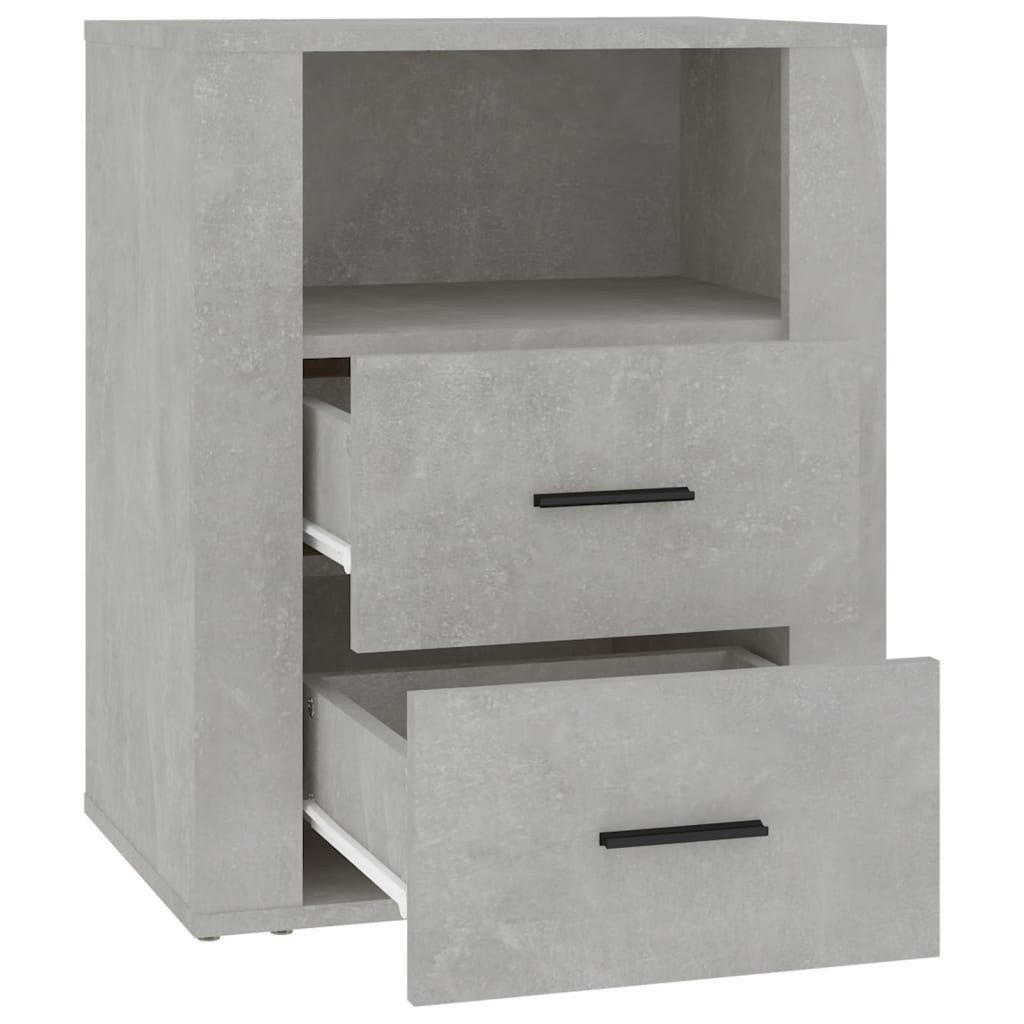 Nattbord betonggrå 50x36x60 cm konstruert tre