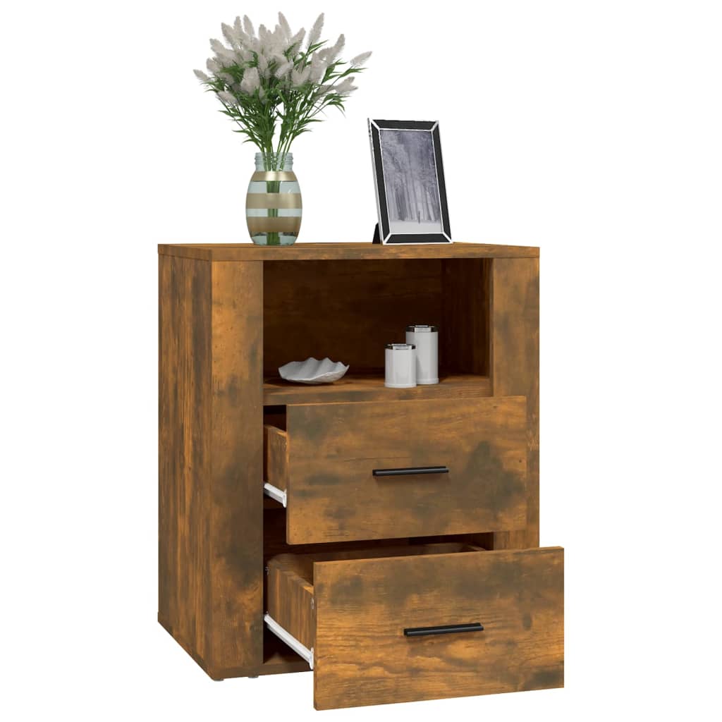 Nattbord røkt eik 50x36x60 cm konstruert tre