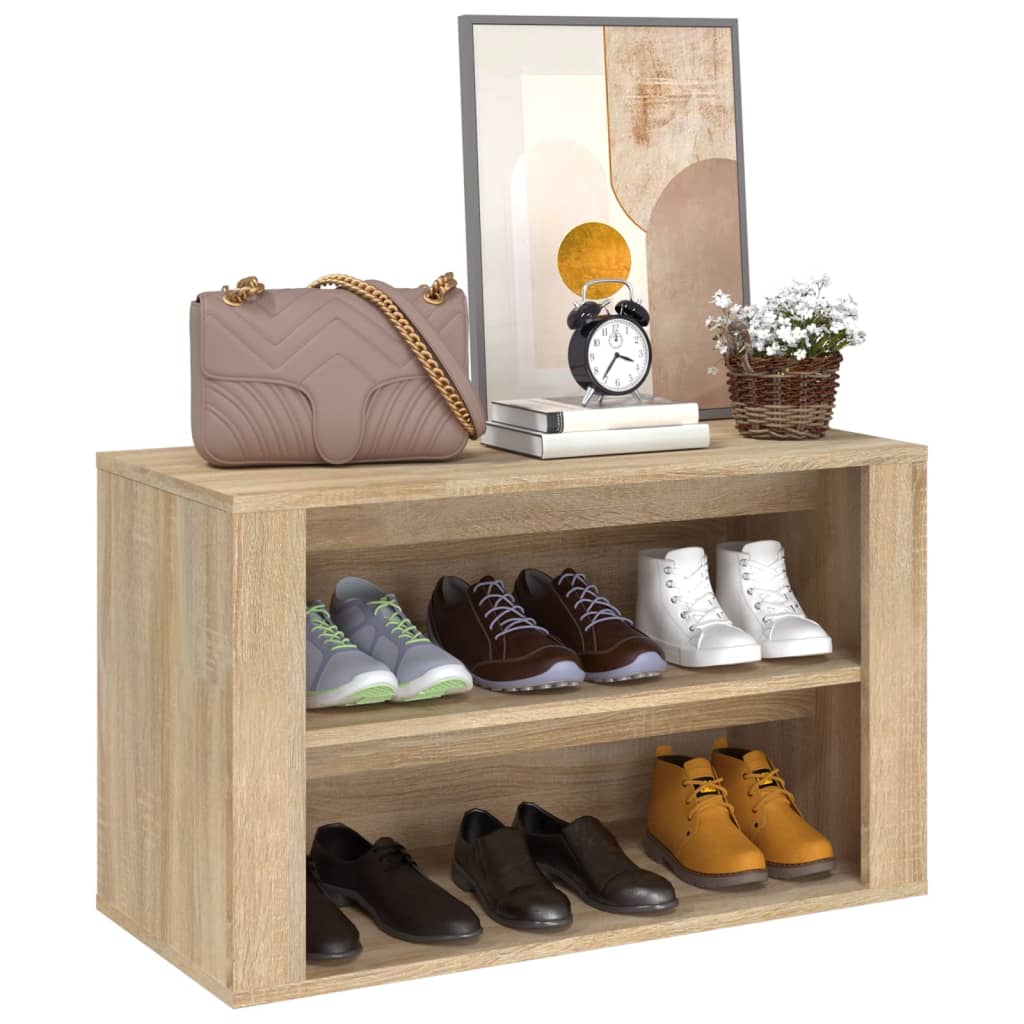 Skohylle sonoma eik 75x35x45 cm konstruert tre