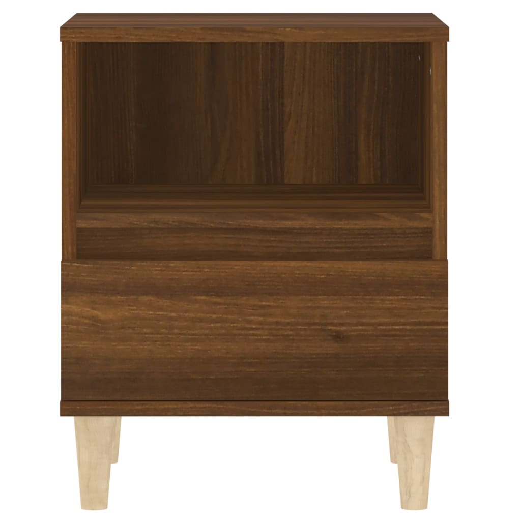 Nattbord 2 stk brun eik 40x35x50 cm