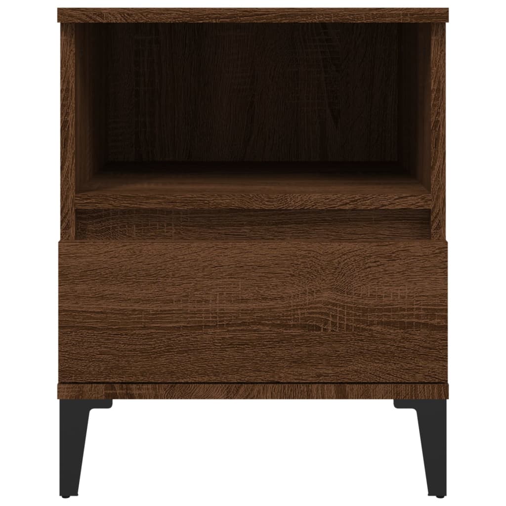 Nattbord 2 stk brun eik 40x35x50 cm