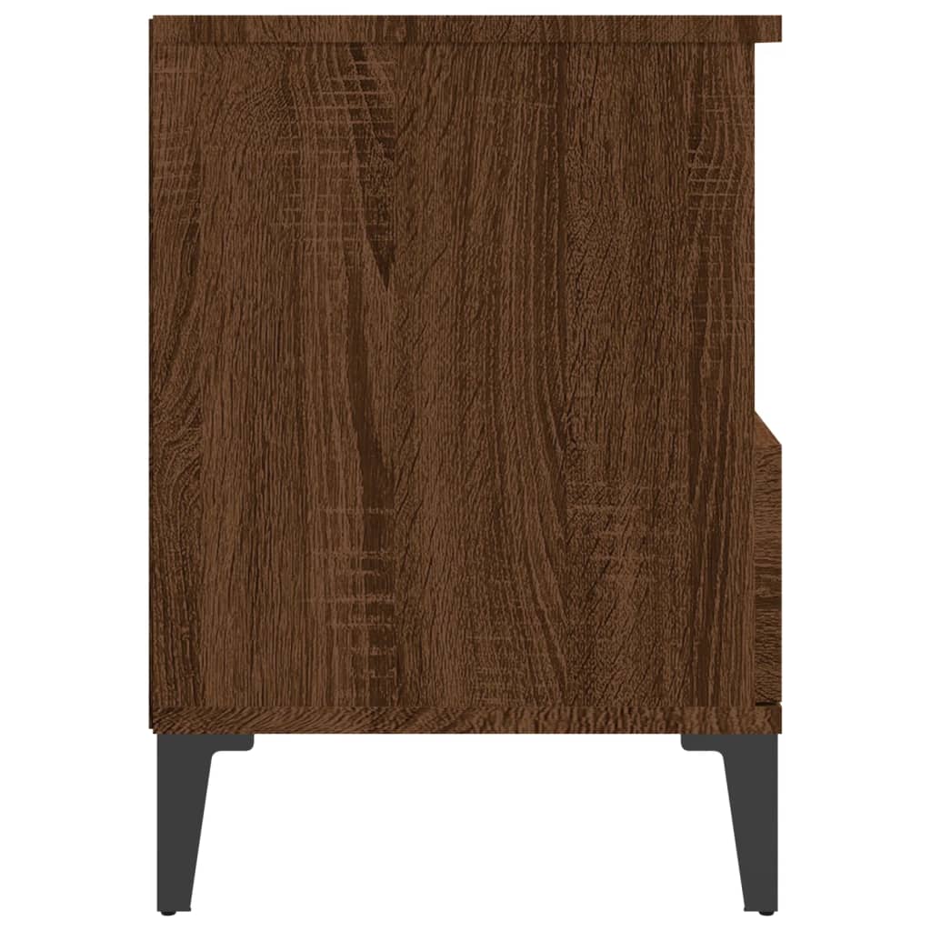 Nattbord 2 stk brun eik 40x35x50 cm