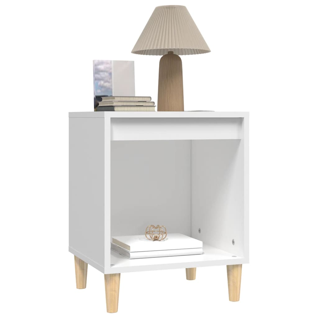 Nattbord 2 stk hvit 40x35x50