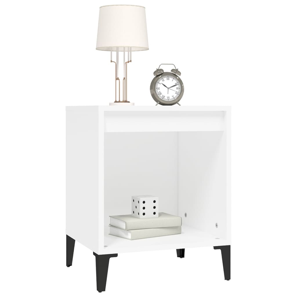 Nattbord 2 stk hvit 40x35x50