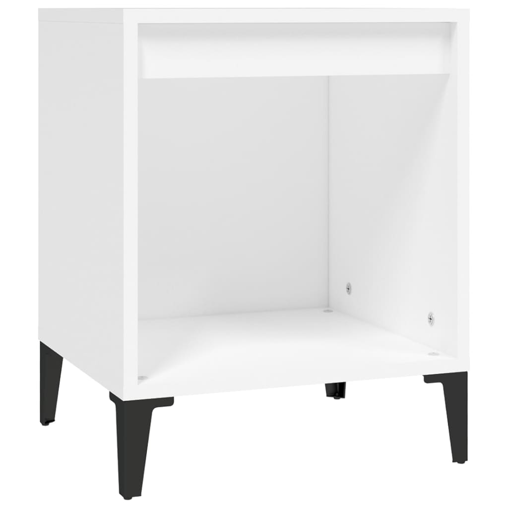 Nattbord 2 stk hvit 40x35x50