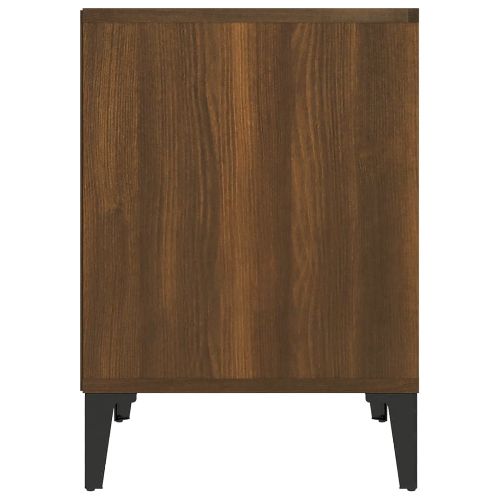 Nattbord 2 stk brun eik 40x35x50 cm