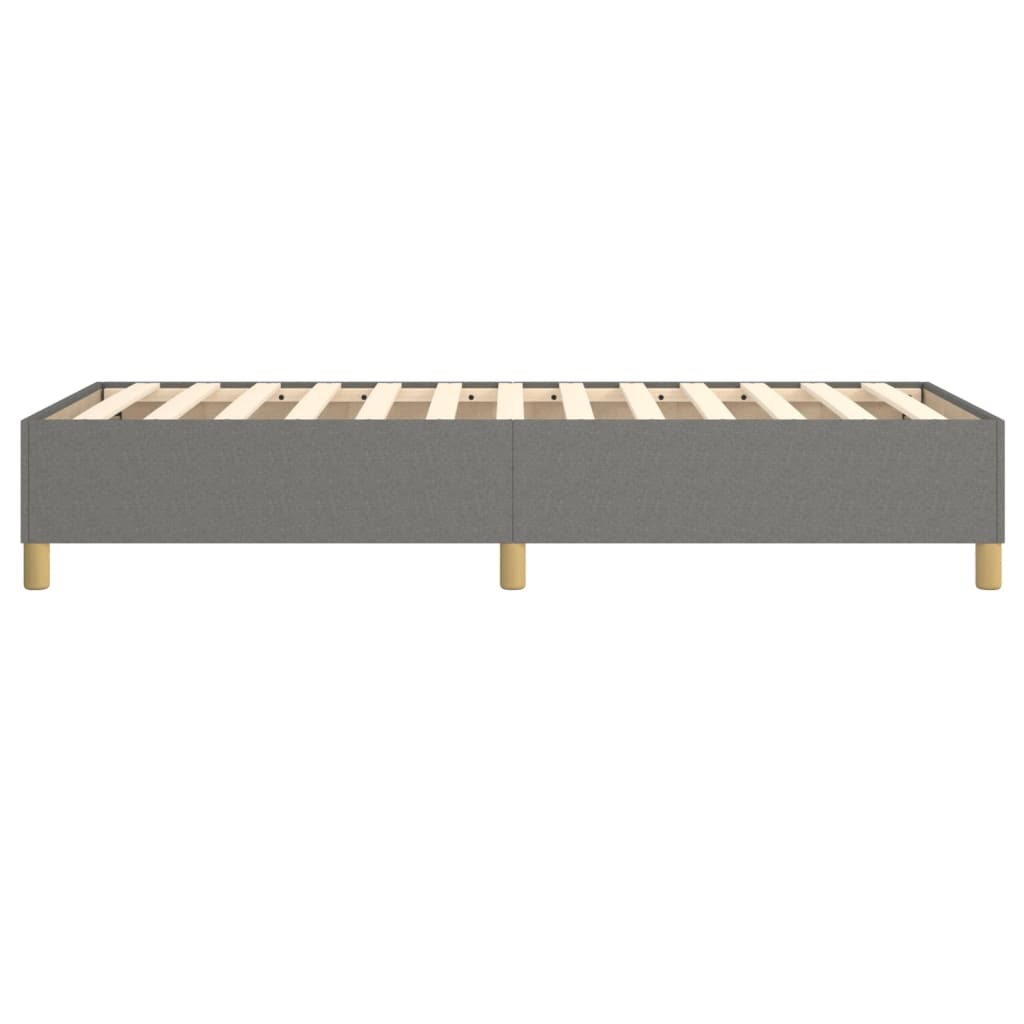 Sengeramme boksfjær mørkegrå 90x190 cm Single stoff