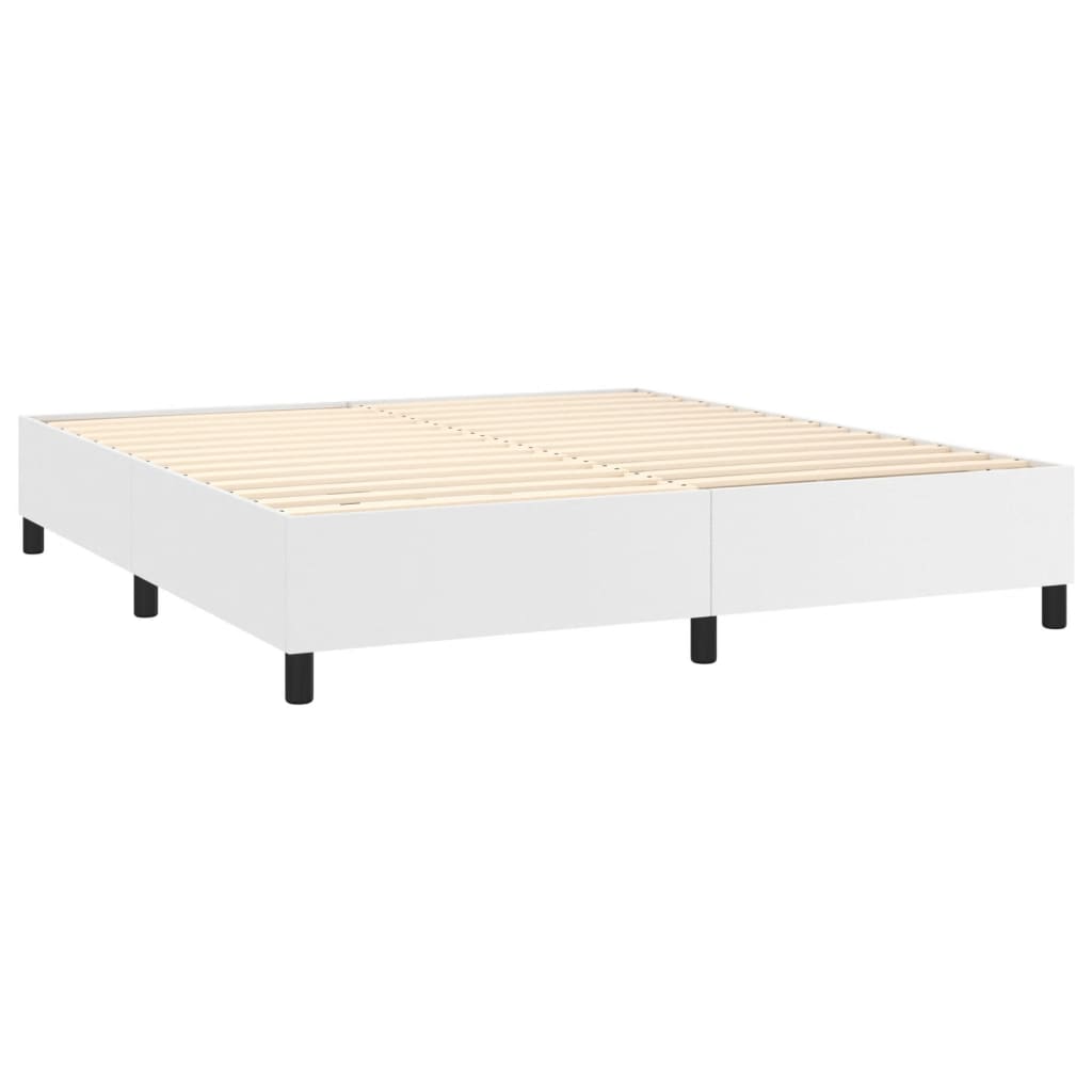 Sengeramme hvit 180x200 cm Super King kunstskinn