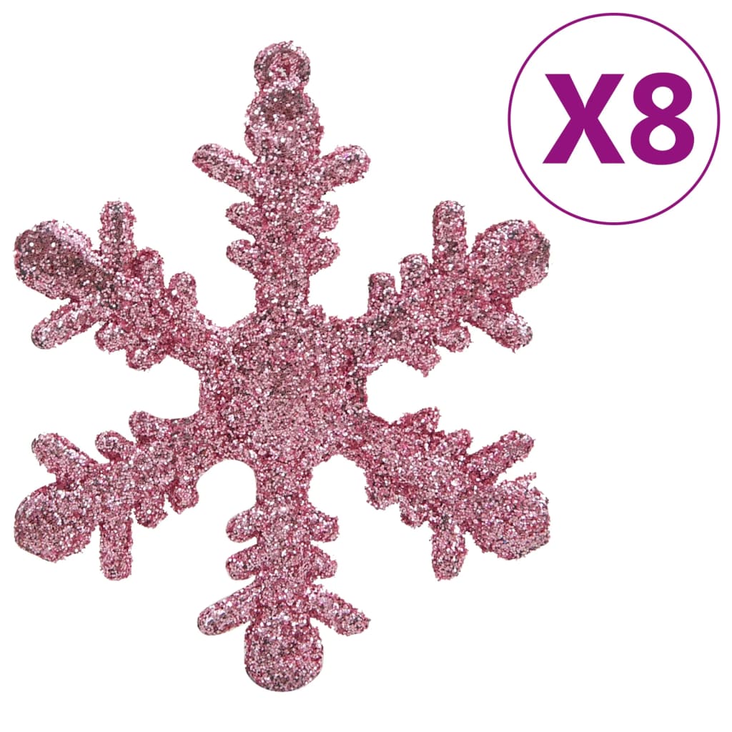 Julekulesett 111 deler rosa polystyren