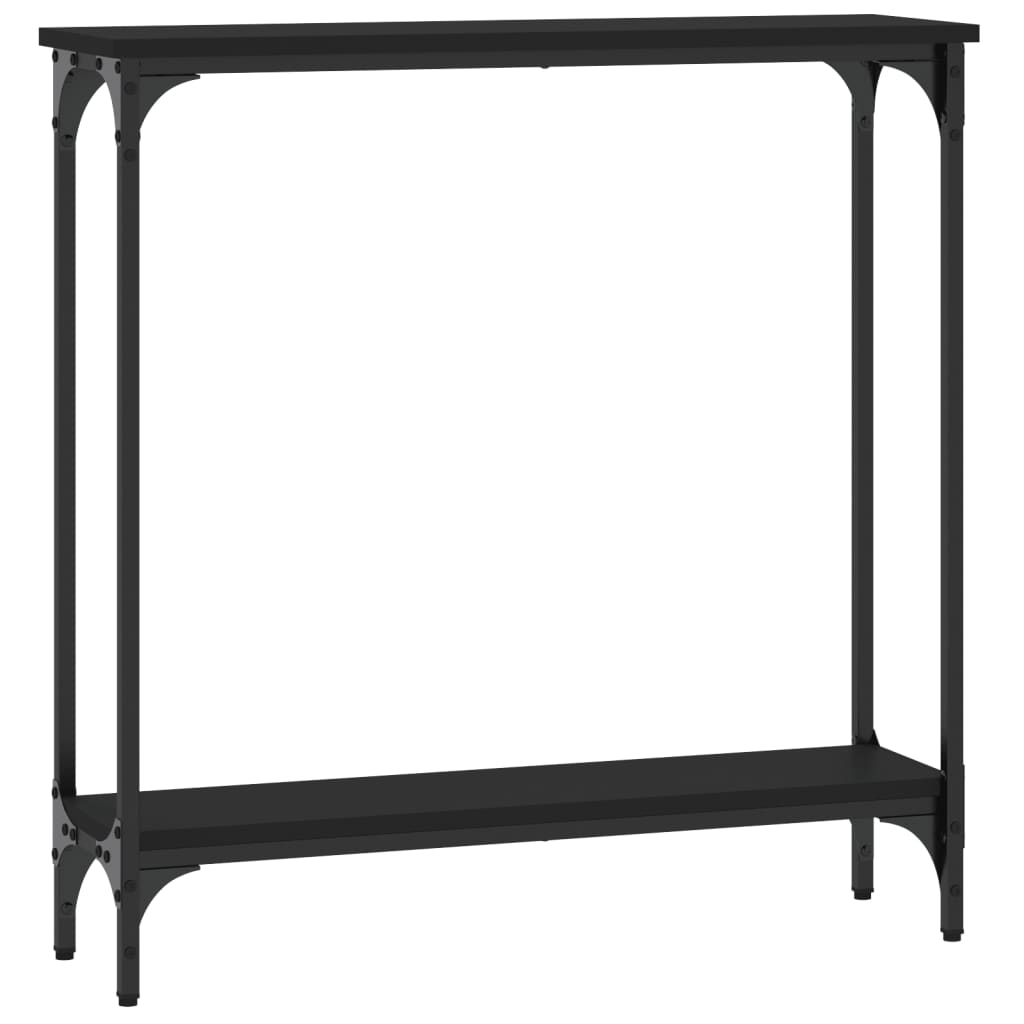 Konsollbord svart 75x22,5x75 cm konstruert tre