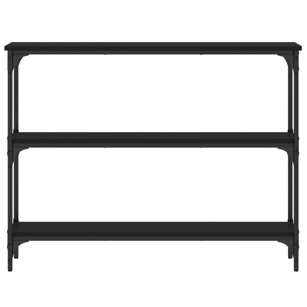 Konsollbord svart 100x22,5x75 cm konstruert tre