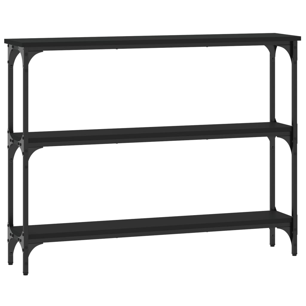 Konsollbord svart 100x22,5x75 cm konstruert tre