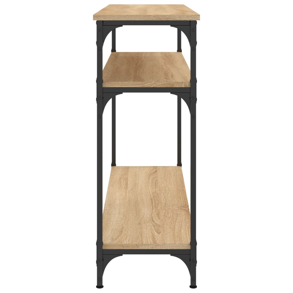 Konsollbord sonoma eik 100x29x75 cm konstruert tre