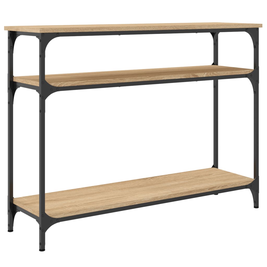Konsollbord sonoma eik 100x29x75 cm konstruert tre