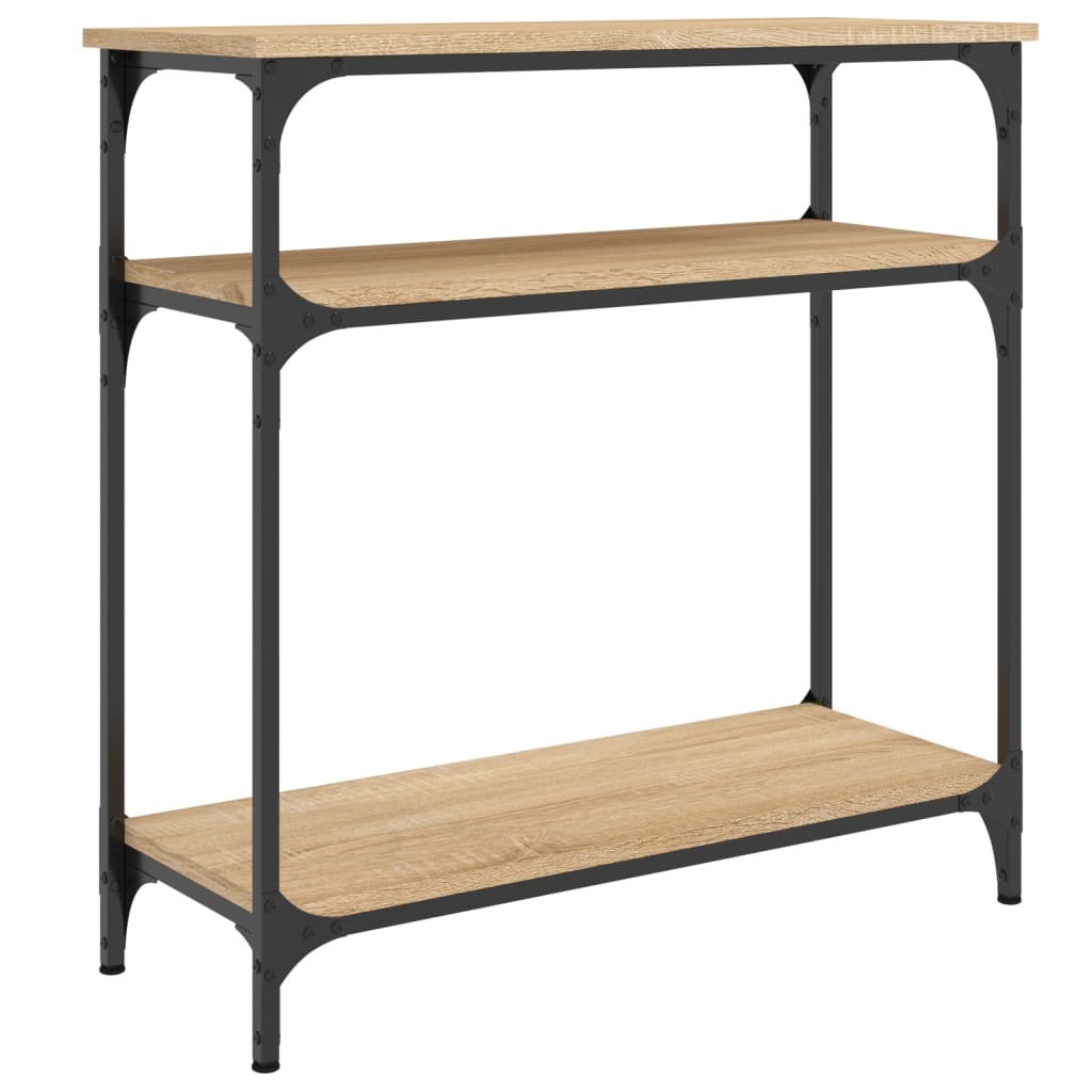 Konsollbord sonoma eik 75x29x75 cm konstruert tre