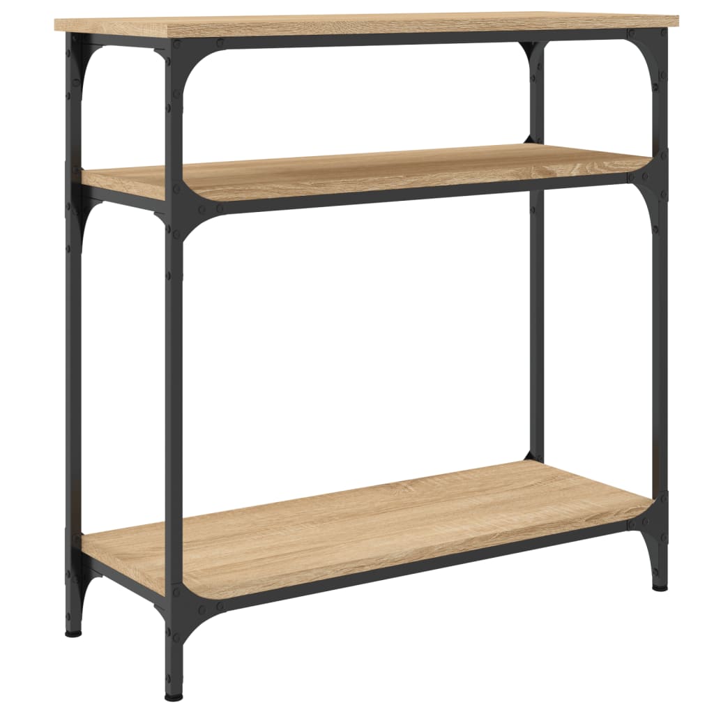 Konsollbord sonoma eik 75x29x75 cm konstruert tre