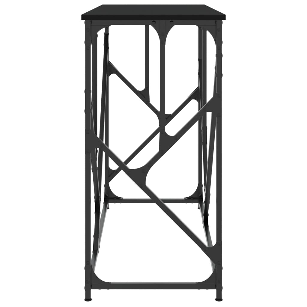 Konsollbord svart 100x40x80 cm konstruert tre