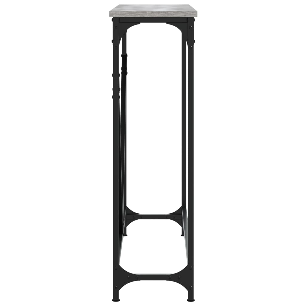 Konsollbord grå sonoma 102x22,5x75 cm konstruert tre